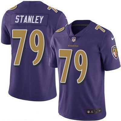 Men Baltimore Ravens 79 Ronnie Stanley Nike Purple Color Rush Limited NFL Jersey